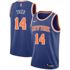 New York Knicks #14 Allonzo Trier Jersey -Blue