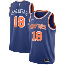 New York Knicks #18 John Rudometkin Jersey -Blue