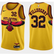 Atlanta Hawks #32 Bill Willoughby Jersey -Yellow 2021-22 City