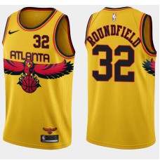 Atlanta Hawks #32 Dan Roundfield Jersey -Yellow 2021-22 City