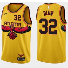 Atlanta Hawks #32 Boris Diaw Jersey -Yellow 2021-22 City