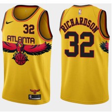 Atlanta Hawks #32 Jeremy Richardson Jersey -Yellow 2021-22 City