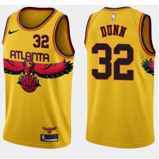 Atlanta Hawks #32 Kris Dunn Jersey -Yellow 2021-22 City