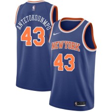 New York Knicks #43 Thanasis Antetokounmpo Jersey -Blue