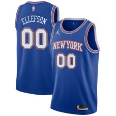 New York Knicks #00 Ray Ellefson Jersey -JORDAN Blue