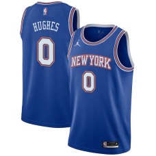 New York Knicks #0 Larry Hughes Jersey -JORDAN Blue