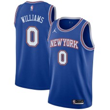 New York Knicks #0 Troy Williams Jersey -JORDAN Blue