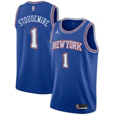 New York Knicks #1 Amar'e Stoudemire Jersey -JORDAN Blue