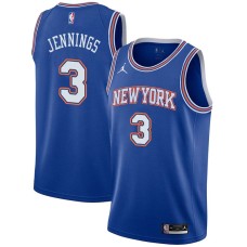 New York Knicks #3 Brandon Jennings Jersey -JORDAN Blue