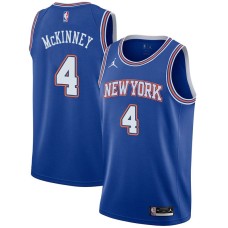 New York Knicks #4 Carlton McKinney Jersey -JORDAN Blue