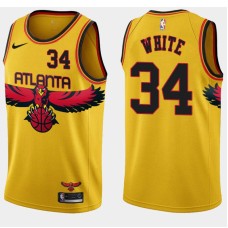 Atlanta Hawks #34 Herb White Jersey -Yellow 2021-22 City