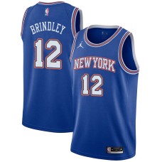 New York Knicks #12 Aud Brindley Jersey -JORDAN Blue