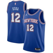 New York Knicks #12 Ray Kuka Jersey -JORDAN Blue