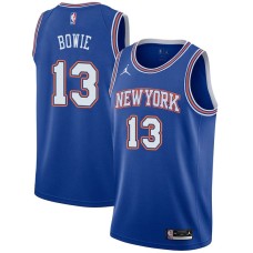 New York Knicks #13 Anthony Bowie Jersey -JORDAN Blue