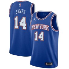 New York Knicks #14 Gene James Jersey -JORDAN Blue