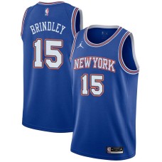 New York Knicks #15 Aud Brindley Jersey -JORDAN Blue