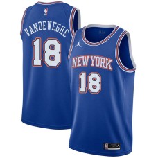 New York Knicks #18 Ernie Vandeweghe Jersey -JORDAN Blue