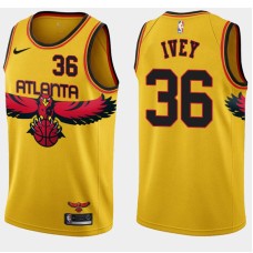 Atlanta Hawks #36 Royal Ivey Jersey -Yellow 2021-22 City