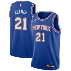 New York Knicks #21 Barry Kramer Jersey -JORDAN Blue