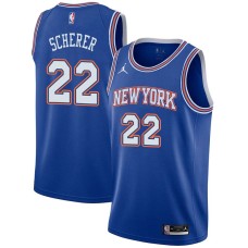 New York Knicks #22 Herb Scherer Jersey -JORDAN Blue