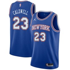 New York Knicks #23 Jim Caldwell Jersey -JORDAN Blue