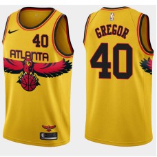 Atlanta Hawks #40 Gary Gregor Jersey -Yellow 2021-22 City