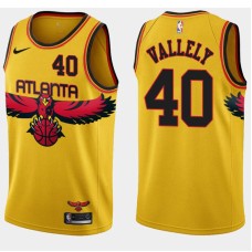 Atlanta Hawks #40 John Vallely Jersey -Yellow 2021-22 City