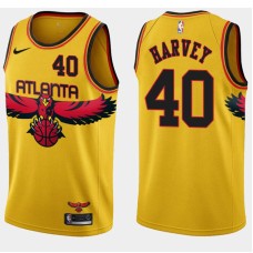 Atlanta Hawks #40 Antonio Harvey Jersey -Yellow 2021-22 City