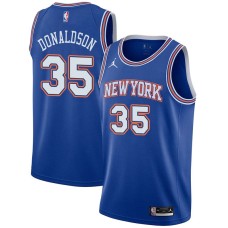 New York Knicks #35 James Donaldson Jersey -JORDAN Blue