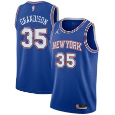 New York Knicks #35 Ron Grandison Jersey -JORDAN Blue