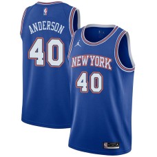 New York Knicks #40 Willie Anderson Jersey -JORDAN Blue