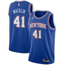 New York Knicks #41 Rudy Macklin Jersey -JORDAN Blue