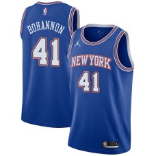 New York Knicks #41 Etdrick Bohannon Jersey -JORDAN Blue