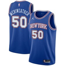 New York Knicks #50 Joe Meriweather Jersey -JORDAN Blue