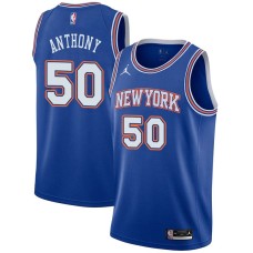 New York Knicks #50 Greg Anthony Jersey -JORDAN Blue