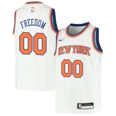 New York Knicks #00 Enes Freedom Jersey -White