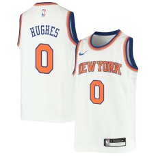 New York Knicks #0 Larry Hughes Jersey -White