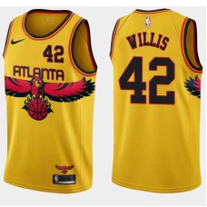 Atlanta Hawks #42 Kevin Willis Jersey -Yellow 2021-22 City