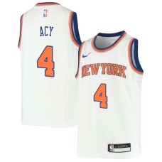 New York Knicks #4 Quincy Acy Jersey -White