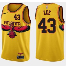 Atlanta Hawks #43 Clyde Lee Jersey -Yellow 2021-22 City