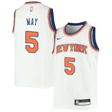 New York Knicks #5 Don May Jersey -White