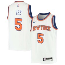 New York Knicks #5 Courtney Lee Jersey -White