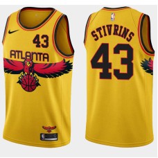 Atlanta Hawks #43 Alex Stivrins Jersey -Yellow 2021-22 City