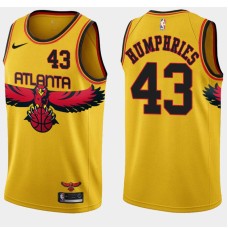 Atlanta Hawks #43 Kris Humphries Jersey -Yellow 2021-22 City