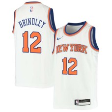 New York Knicks #12 Aud Brindley Jersey -White