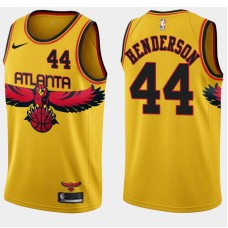 Atlanta Hawks #44 Alan Henderson Jersey -Yellow 2021-22 City