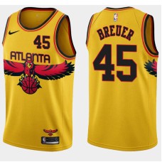 Atlanta Hawks #45 Randy Breuer Jersey -Yellow 2021-22 City