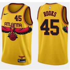 Atlanta Hawks #45 Sean Rooks Jersey -Yellow 2021-22 City