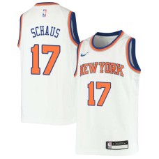 New York Knicks #17 Fred Schaus Jersey -White