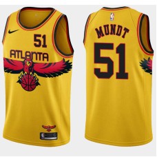 Atlanta Hawks #51 Todd Mundt Jersey -Yellow 2021-22 City